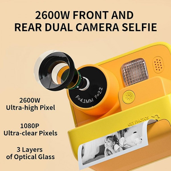 Kids Instant Print Camera Thermal Printing Camera 1080P HD Digital Camera With 3 Rolls Print Paper Video Photo for Children Toys Boy Girls Christmas Gift Kids Instant Print Camera Thermal Printing Camera 1080P HD Digital Camera With 3 Rolls Print Paper Video Photo for Children Toys Boy Girls Christmas Gift