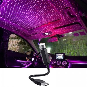 Mini LED Car Roof Star Night Projector Lights Red Blue 2 Colors   Atmosphere Galaxy Lamp USB Ambient Lights
