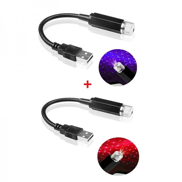 Mini LED Car Roof Star Night Projector Lights Red Blue 2 Colors Atmosphere Galaxy Lamp USB Ambient Lights Mini LED Car Roof Star Night Projector Lights Red Blue 2 Colors Atmosphere Galaxy Lamp USB Ambient Lights