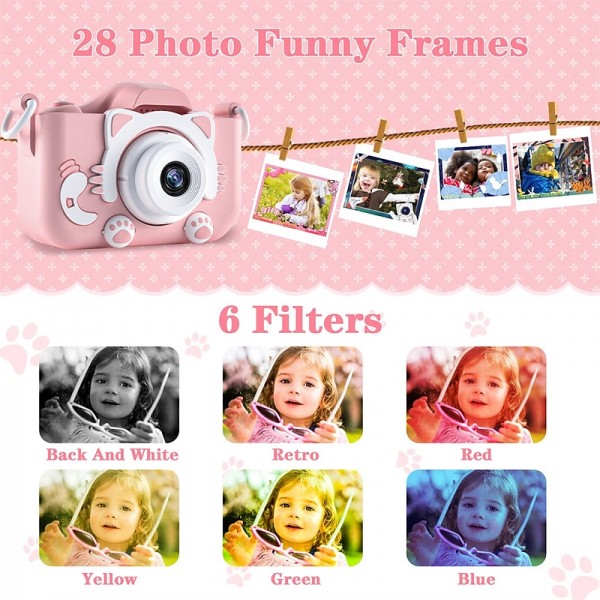 Mini Camera Kids Digital Camera Cat Toy HD Camera for Kids Educational Toy Children's Camera Toys Camera For Boy Girl Best Gift Mini Camera Kids Digital Camera Cat Toy HD Camera for Kids Educational Toy Children's Camera Toys Camera For Boy Girl Best Gift