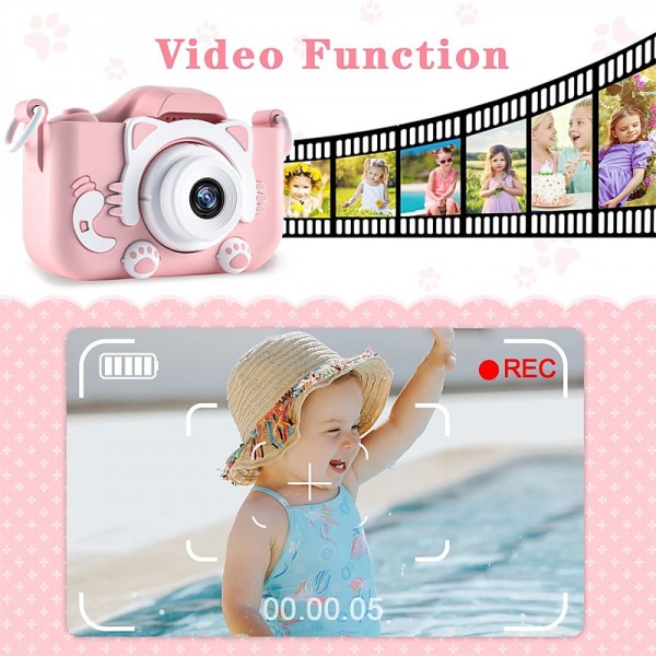 Mini Camera Kids Digital Camera Cat Toy HD Camera for Kids Educational Toy Children's Camera Toys Camera For Boy Girl Best Gift Mini Camera Kids Digital Camera Cat Toy HD Camera for Kids Educational Toy Children's Camera Toys Camera For Boy Girl Best Gift
