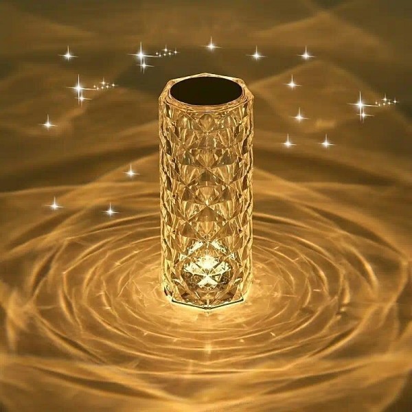 Crystal Table Lamp Rose Light LED Projector 3 Colors Touch Adjustable Romantic Diamond Atmosphere Light USB Touch Night Light For Bar, Bedroom, Christmas Valentine's Gift For Kids Girls Lover Crystal Table Lamp Rose Light LED Projector 3 Colors Touch Adjustable Romantic Diamond Atmosphere Light USB Touch Night Light For Bar, Bedroom, Christmas Valentine's Gift For Kids Girls Lover