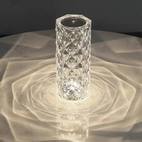 Crystal Table Lamp Rose Light LED Projector 3 Colors Touch Adjustable Romantic Diamond Atmosphere Light USB Touch Night Light For Bar, Bedroom, Christmas Valentine's Gift For Kids Girls Lover Crystal Table Lamp Rose Light LED Projector 3 Colors Touch Adjustable Romantic Diamond Atmosphere Light USB Touch Night Light For Bar, Bedroom, Christmas Valentine's Gift For Kids Girls Lover