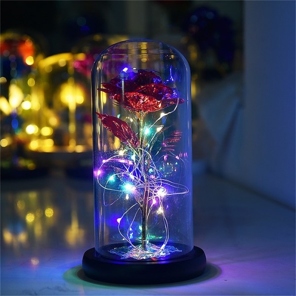Artificial Flowers Rose eternal rose in glass LED Dome Decor Valentines Day Gifts for Women Girlfriend Wife Mothers Day Wedding Artificial Flowers Rose eternal rose in glass LED Dome Decor Valentines Day Gifts for Women Girlfriend Wife Mothers Day Wedding