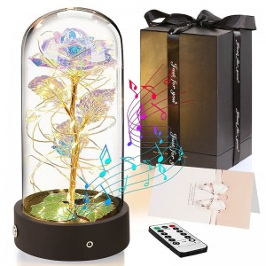 Eternal Galaxy Enchanted Rose Music Box with Remote Control, Forever Flower Perfect Christmas, Mother&#039;s Day, Anniversary, Birthday Gift for Women, Mom, Grandma, Wife