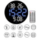 LED Digital Wall Clock Large Screen Silent Temperature Date Day Display Timing Electronic Clock Calendar Mounted Alarm Dining Room Decor with Remote LED Digital Wall Clock Large Screen Silent Temperature Date Day Display Timing Electronic Clock Calendar Mounted Alarm Dining Room Decor with Remote