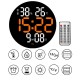 LED Digital Wall Clock Large Screen Silent Temperature Date Day Display Timing Electronic Clock Calendar Mounted Alarm Dining Room Decor with Remote LED Digital Wall Clock Large Screen Silent Temperature Date Day Display Timing Electronic Clock Calendar Mounted Alarm Dining Room Decor with Remote