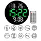 LED Digital Wall Clock Large Screen Silent Temperature Date Day Display Timing Electronic Clock Calendar Mounted Alarm Dining Room Decor with Remote LED Digital Wall Clock Large Screen Silent Temperature Date Day Display Timing Electronic Clock Calendar Mounted Alarm Dining Room Decor with Remote