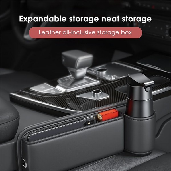 Multifunction Seat Gap Storage Bag For Car Seat Gap Filler With Phone Cup Holder PU Leather Car Interior Crevice Organizers Box Multifunction Seat Gap Storage Bag For Car Seat Gap Filler With Phone Cup Holder PU Leather Car Interior Crevice Organizers Box