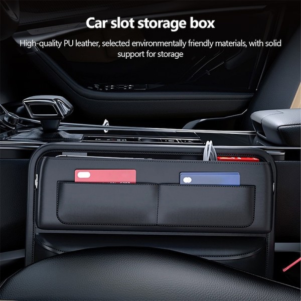 Car Seat Gap Filler Organizer PU Leather Car Auto Console Side Car Seat Crevice Storage Box Slit Gap Filler with Bottle Holder Car Seat Gap Filler Organizer PU Leather Car Auto Console Side Car Seat Crevice Storage Box Slit Gap Filler with Bottle Holder