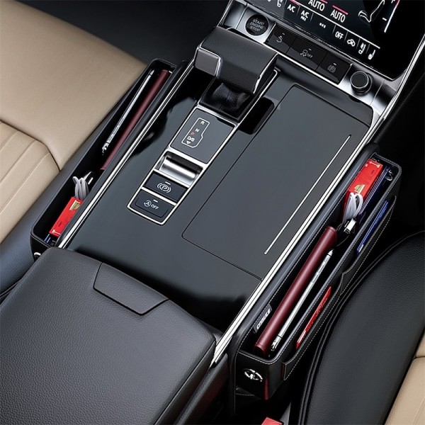 Car Seat Gap Filler Organizer PU Leather Car Auto Console Side Car Seat Crevice Storage Box Slit Gap Filler with Bottle Holder Car Seat Gap Filler Organizer PU Leather Car Auto Console Side Car Seat Crevice Storage Box Slit Gap Filler with Bottle Holder