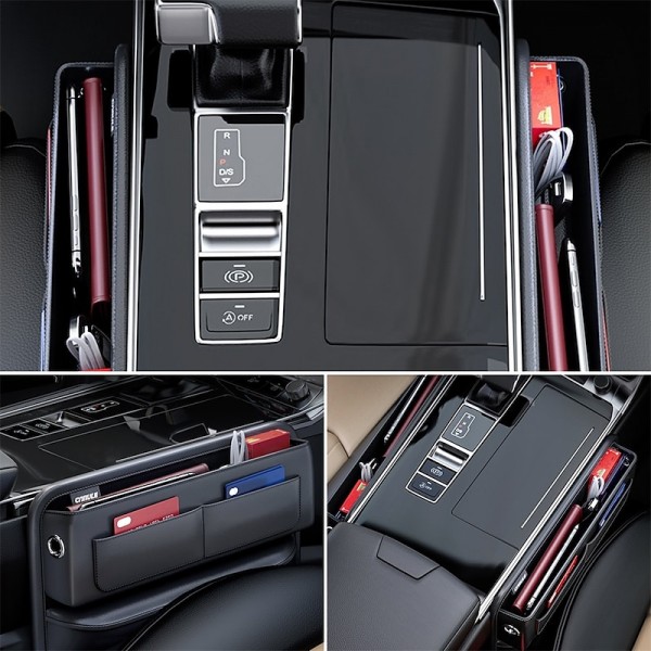 Car Seat Gap Filler Organizer PU Leather Car Auto Console Side Car Seat Crevice Storage Box Slit Gap Filler with Bottle Holder Car Seat Gap Filler Organizer PU Leather Car Auto Console Side Car Seat Crevice Storage Box Slit Gap Filler with Bottle Holder