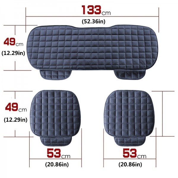 Plush Plaid Thicken Warm Car Seat Cushion Pad Car Seat Protector Car Front Rear Seat Covers For Car SUV Truck Car Accessories Plush Plaid Thicken Warm Car Seat Cushion Pad Car Seat Protector Car Front Rear Seat Covers For Car SUV Truck Car Accessories