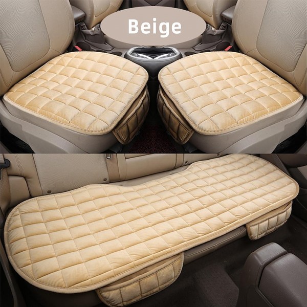 Plush Plaid Thicken Warm Car Seat Cushion Pad Car Seat Protector Car Front Rear Seat Covers For Car SUV Truck Car Accessories Plush Plaid Thicken Warm Car Seat Cushion Pad Car Seat Protector Car Front Rear Seat Covers For Car SUV Truck Car Accessories