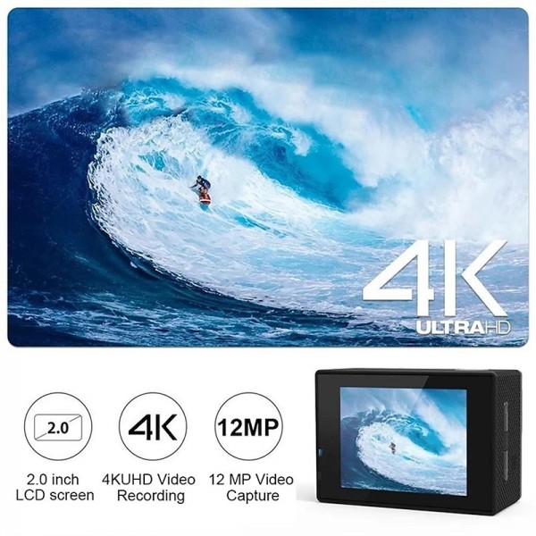4K Ultra HD Action Camera 4K/30fps WiFi 2 inch 170D Underwater Waterproof Helmet Video Recording Sport Cameras Outdoor Camcorders 4K Ultra HD Action Camera 4K/30fps WiFi 2 inch 170D Underwater Waterproof Helmet Video Recording Sport Cameras Outdoor Camcorders