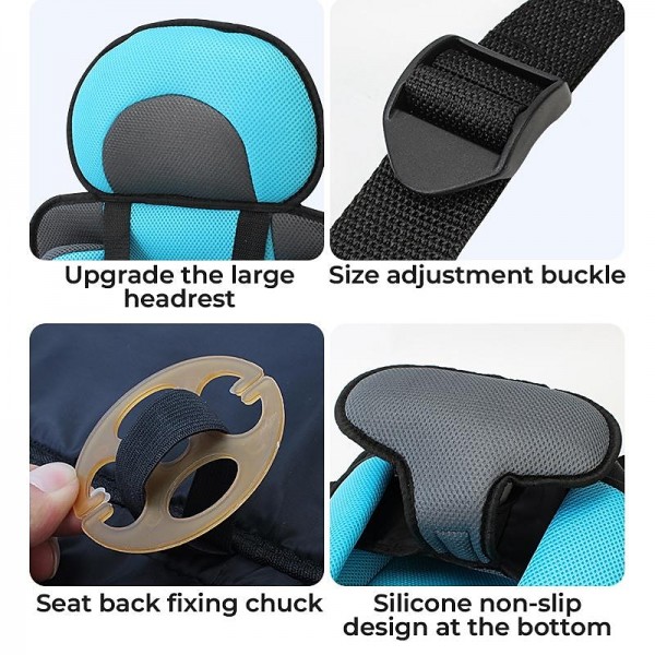 Child Safety Seat Mat for 6 Months To 12 Years Old Breathable Chairs Mats Baby Car Seat Cushion Adjustable Stroller Seat Pad Child Safety Seat Mat for 6 Months To 12 Years Old Breathable Chairs Mats Baby Car Seat Cushion Adjustable Stroller Seat Pad