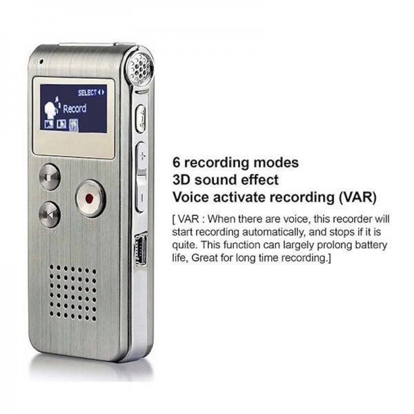 New Portable Rechargeable 8GB Digital Audio Voice Recorder Dictaphone MP3 Player