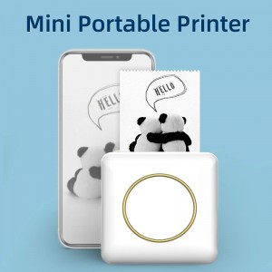Portable Mini Label Printer: BT-Compatible Inkless Pocket Printer for iPhone Thermal Sticker Maker - Perfect for Receipts, Pictures, Notes, and Home/Office Use!