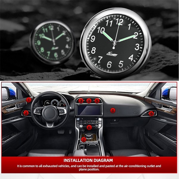 Car Clock Luminous Automobiles Internal Stick-On Mini Digital Watch Mechanics Quartz Clocks Auto Ornament Car Accessories Car Clock Luminous Automobiles Internal Stick-On Mini Digital Watch Mechanics Quartz Clocks Auto Ornament Car Accessories