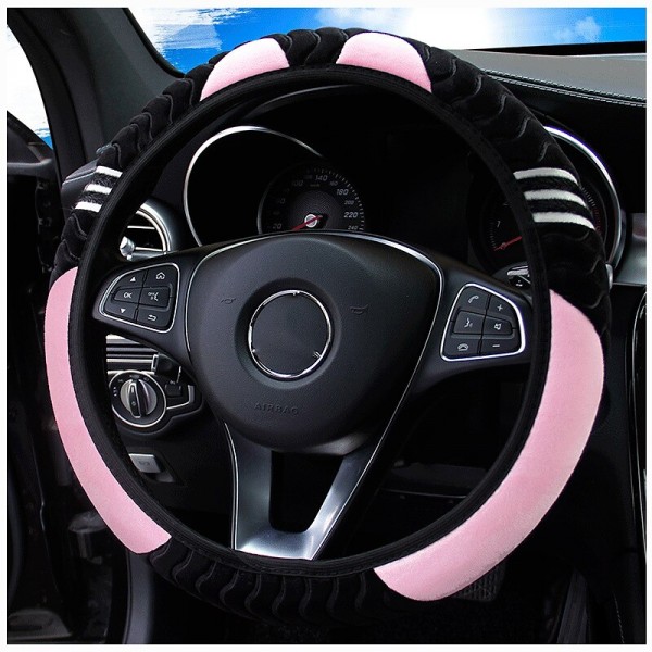 Plush Anti-Slip Car Steering Wheel Cover - Universal 15 Inch Protector for Comfortable Driving - Little Monster Design Accessory Plush Anti-Slip Car Steering Wheel Cover - Universal 15 Inch Protector for Comfortable Driving - Little Monster Design Accessory