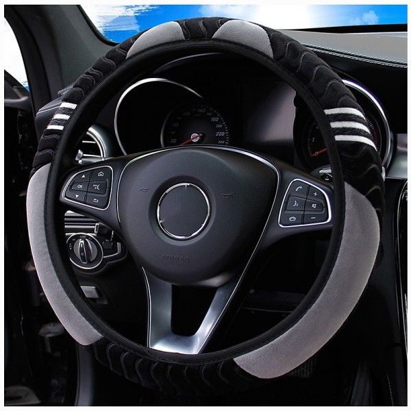 Plush Anti-Slip Car Steering Wheel Cover - Universal 15 Inch Protector for Comfortable Driving - Little Monster Design Accessory Plush Anti-Slip Car Steering Wheel Cover - Universal 15 Inch Protector for Comfortable Driving - Little Monster Design Accessory