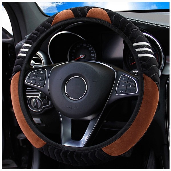 Plush Anti-Slip Car Steering Wheel Cover - Universal 15 Inch Protector for Comfortable Driving - Little Monster Design Accessory Plush Anti-Slip Car Steering Wheel Cover - Universal 15 Inch Protector for Comfortable Driving - Little Monster Design Accessory