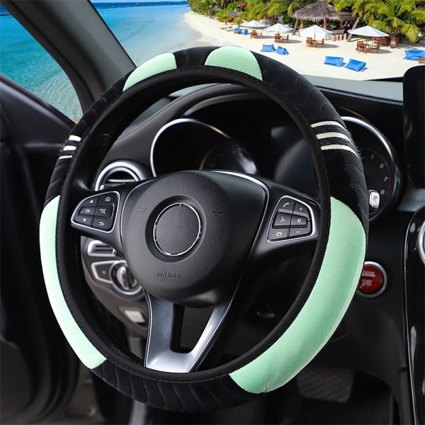 Plush Anti-Slip Car Steering Wheel Cover - Universal 15 Inch Protector for Comfortable Driving - Little Monster Design Accessory Plush Anti-Slip Car Steering Wheel Cover - Universal 15 Inch Protector for Comfortable Driving - Little Monster Design Accessory