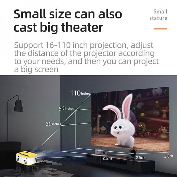 Newest Mini Projector Black White HD 1080P Portable Outdoor Home Theater Projector For Smartphone Tablet Laptop TV Stick Newest Mini Projector Black White HD 1080P Portable Outdoor Home Theater Projector For Smartphone Tablet Laptop TV Stick