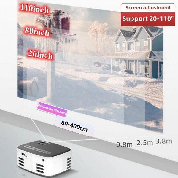 Newest Mini Projector Black White HD 1080P Portable Outdoor Home Theater Projector For Smartphone Tablet Laptop TV Stick Newest Mini Projector Black White HD 1080P Portable Outdoor Home Theater Projector For Smartphone Tablet Laptop TV Stick