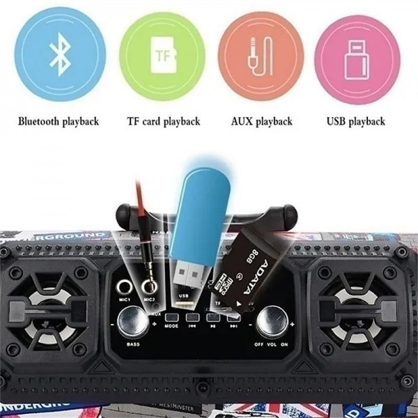 New USB /AUX/ TF Card Phone PC Subwoofer Speakerphone Wireless Bluetooth Portable Speaker Surround Stereo Outdoor Speaker New USB /AUX/ TF Card Phone PC Subwoofer Speakerphone Wireless Bluetooth Portable Speaker Surround Stereo Outdoor Speaker