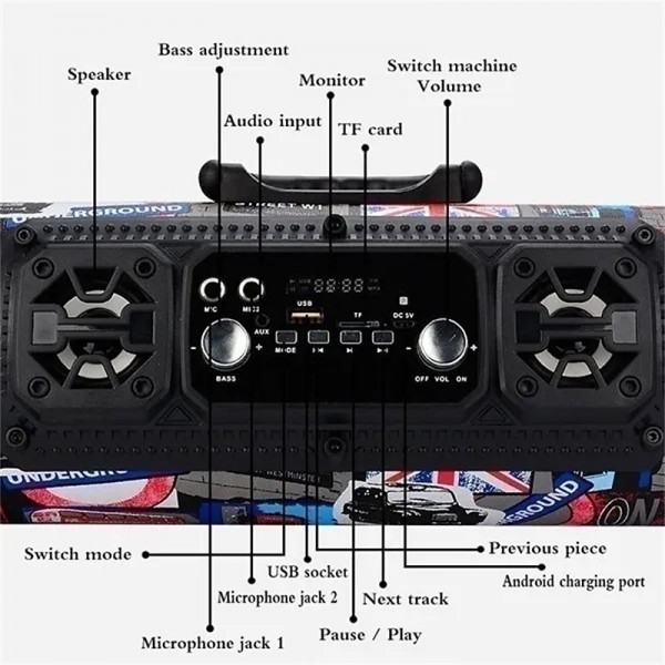 New USB /AUX/ TF Card Phone PC Subwoofer Speakerphone Wireless Bluetooth Portable Speaker Surround Stereo Outdoor Speaker New USB /AUX/ TF Card Phone PC Subwoofer Speakerphone Wireless Bluetooth Portable Speaker Surround Stereo Outdoor Speaker