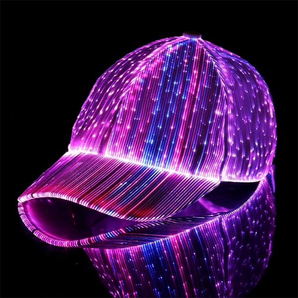 Fiber Optic Cap LED Hat with 7 Colors Luminous Glowing EDC Baseball Hats USB Charging Light up caps Event Party LED Christmas Cap for Event Holiday Fiber Optic Cap LED Hat with 7 Colors Luminous Glowing EDC Baseball Hats USB Charging Light up caps Event Party LED Christmas Cap for Event Holiday