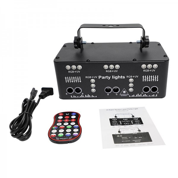 21 EYE RGB Disco DJ Beam Laser Light Projector DMX Remote Strobe Stage Lighting Effect Xmas Party Holiday Halloween Lights 21 EYE RGB Disco DJ Beam Laser Light Projector DMX Remote Strobe Stage Lighting Effect Xmas Party Holiday Halloween Lights