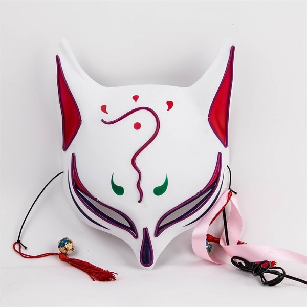 Holloween Mask Led Fox Mask Plastic Led Light Up Masks Cosplay Mask Headwear Halloween Mask Party Holloween Mask Led Fox Mask Plastic Led Light Up Masks Cosplay Mask Headwear Halloween Mask Party