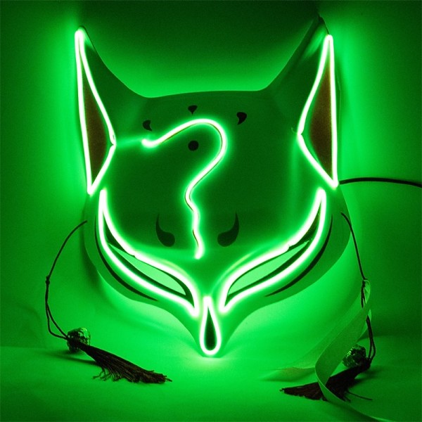 Holloween Mask Led Fox Mask Plastic Led Light Up Masks Cosplay Mask Headwear Halloween Mask Party Holloween Mask Led Fox Mask Plastic Led Light Up Masks Cosplay Mask Headwear Halloween Mask Party