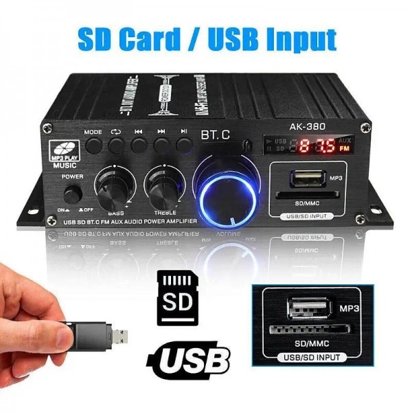High Quality 1 Set 800W 2 Channel BT Mini HIFI Power Amplifier Audio Stereo Amp Home Car FM High Quality 1 Set 800W 2 Channel BT Mini HIFI Power Amplifier Audio Stereo Amp Home Car FM