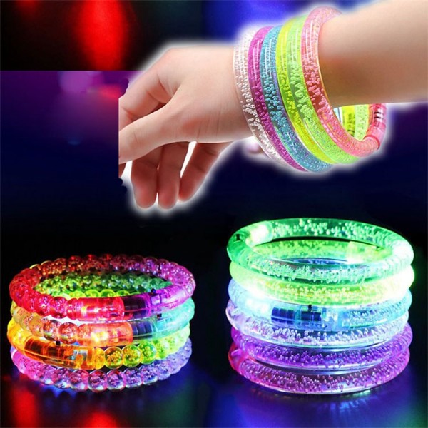 10/ Pcs LED Light Up Bracelets Neon Glowing Bangle Luminous Wristbands Glow in The Dark Party Supplies for Kids Adults 10/ Pcs LED Light Up Bracelets Neon Glowing Bangle Luminous Wristbands Glow in The Dark Party Supplies for Kids Adults