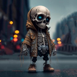1pc Acrylic Halloween Skeleton DollModel Can Be CollectedFunny Holiday Decoration GiftsGnome Statue Zombie Gnome Statue Fantastic Ornaments Skull For Home Office Room Decor Birthday HalloweenInd