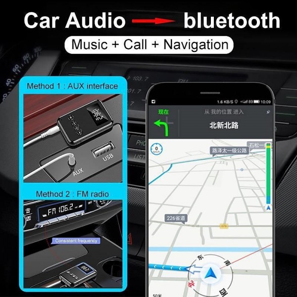 9 IN 1 bluetooth 5.0 Audio Transmitter Receiver Stereo Music Wireless Adapter 3.5mm AUX Jack FM Transmitter for Car TV MP3 PC 9 IN 1 bluetooth 5.0 Audio Transmitter Receiver Stereo Music Wireless Adapter 3.5mm AUX Jack FM Transmitter for Car TV MP3 PC