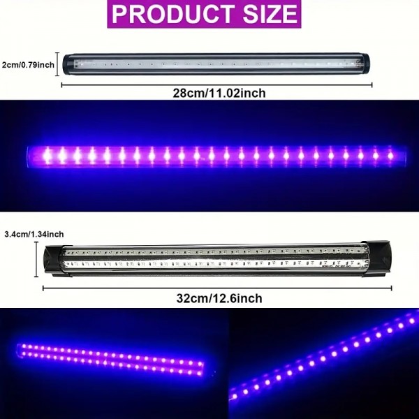 LED Black Light Bar USB Portable LED Tube Blacklight With ON/Off Switch For Halloween Glow Party Poster UV Art Neon Body Paint Stage Lighting Bedroom And Fun Atmosphere LED Black Light Bar USB Portable LED Tube Blacklight With ON/Off Switch For Halloween Glow Party Poster UV Art Neon Body Paint Stage Lighting Bedroom And Fun Atmosphere