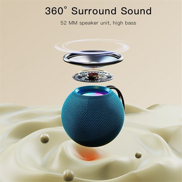 360° Surround Sound Desktop Bluetooth 5.1 Wireless Speaker HiFi Supper Bass TWS Portable Soundbar RGB Light Support TF Card 360° Surround Sound Desktop Bluetooth 5.1 Wireless Speaker HiFi Supper Bass TWS Portable Soundbar RGB Light Support TF Card