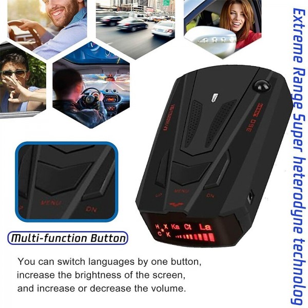 Long Range Detection For Car, Automatic 360 Degree Detect With Voice Prompt, Vehicle Speed Alarm System, City Highway Mode, POP Fast Scan Long Range Detection For Car, Automatic 360 Degree Detect With Voice Prompt, Vehicle Speed Alarm System, City Highway Mode, POP Fast Scan