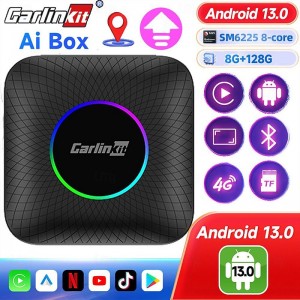 Carlinkit Android 13 Carplay Smart Tv Box Wireless Android Auto &amp; Apple Car Play Netflix Iptv Youtube SM6225 665 8-Core 4G LTE