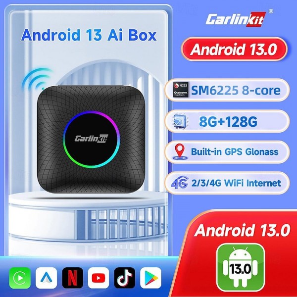 Carlinkit Android 13 Carplay Smart Tv Box Wireless Android Auto & Apple Car Play Netflix Iptv Youtube SM6225 665 8-Core 4G LTE Carlinkit Android 13 Carplay Smart Tv Box Wireless Android Auto & Apple Car Play Netflix Iptv Youtube SM6225 665 8-Core 4G LTE
