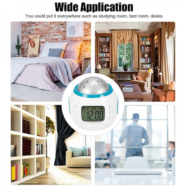2023 NEW Star Sky Projector LED Music Alarm Clock Multifunction Calendar Temperature Dispaly Night Light Children Gift 2023 NEW Star Sky Projector LED Music Alarm Clock Multifunction Calendar Temperature Dispaly Night Light Children Gift