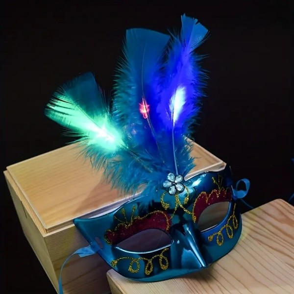 Halloween Masks Venetian LED Masks For Men Women Masquerade Ball Masquerade Party Princess Feather Mask Halloween Decorations Tabletop Halloween Party Supplies Halloween Masks For Adults Halloween Masks Venetian LED Masks For Men Women Masquerade Ball Masquerade Party Princess Feather Mask Halloween Decorations Tabletop Halloween Party Supplies Halloween Masks For Adults