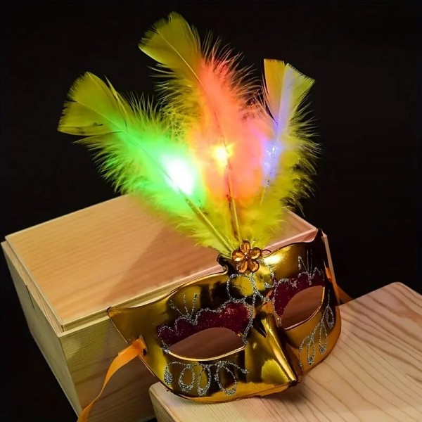 Halloween Masks Venetian LED Masks For Men Women Masquerade Ball Masquerade Party Princess Feather Mask Halloween Decorations Tabletop Halloween Party Supplies Halloween Masks For Adults Halloween Masks Venetian LED Masks For Men Women Masquerade Ball Masquerade Party Princess Feather Mask Halloween Decorations Tabletop Halloween Party Supplies Halloween Masks For Adults