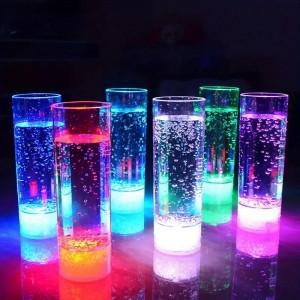 LED Colorful Glowing  Shape Cup Flash Water Luminous Cup For Induction Light Beer Bottle Cool Drink Wine Tools