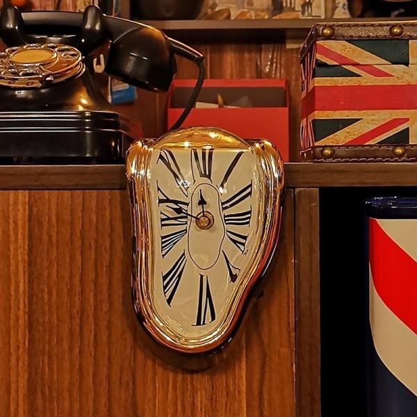 Creative Explosion Models Sitting Twisted Clock Personality Retro Simple Living Room Home Household Wall Clock Melting Clock Creative Explosion Models Sitting Twisted Clock Personality Retro Simple Living Room Home Household Wall Clock Melting Clock