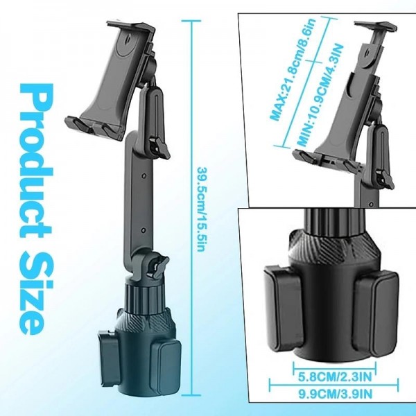 Car Cup Holder Tablet Phone Mount With Heavy Duty Cupholder Base Adjustable Tablet Phone Holder For Car/Truck Compatible With 4-13inch Tablets All Cellphones Car Cup Holder Tablet Phone Mount With Heavy Duty Cupholder Base Adjustable Tablet Phone Holder For Car/Truck Compatible With 4-13inch Tablets All Cellphones